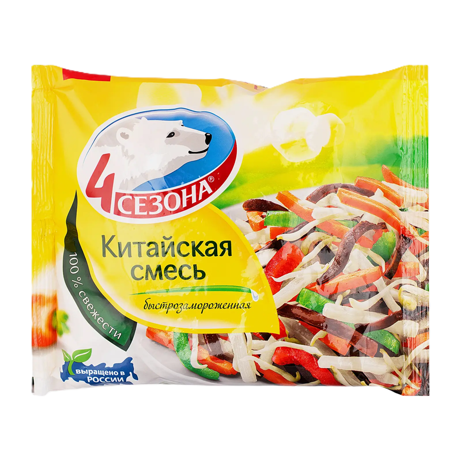 ЭЙСБЕР маркет Смесь овощная 4 Сезона Китайская быстрозамороженная 400г