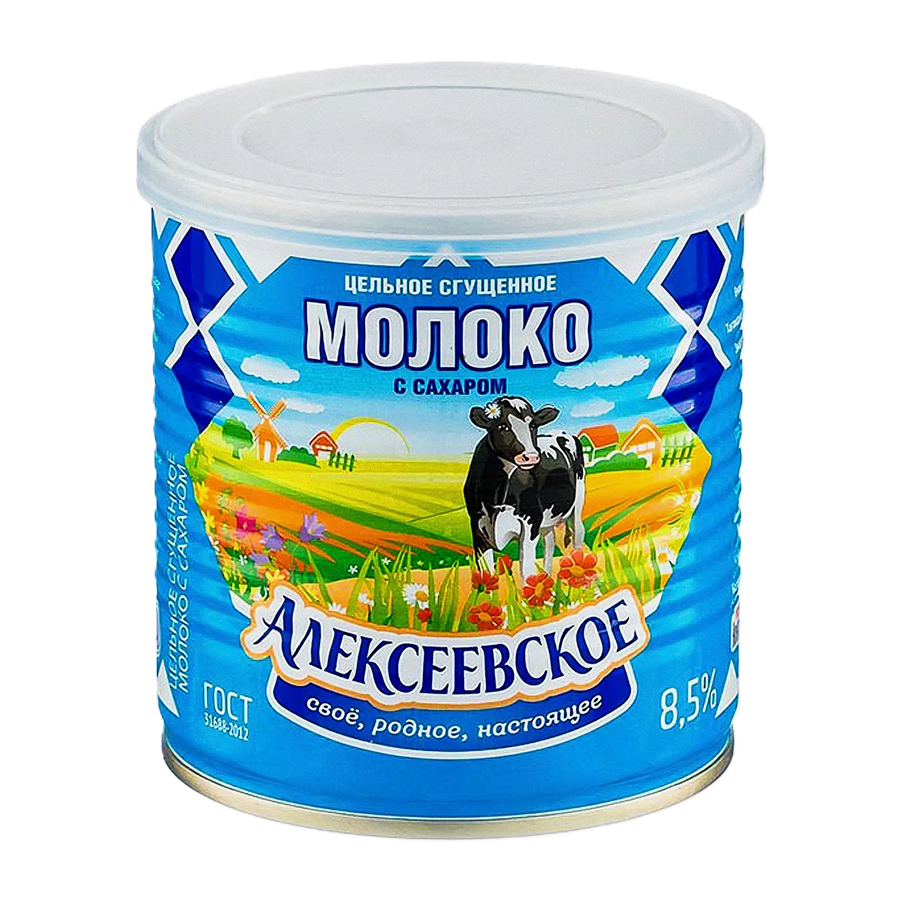 ЭЙСБЕР маркет Молоко сгущенное Алексеевское с сахаром 8.5% 360г
