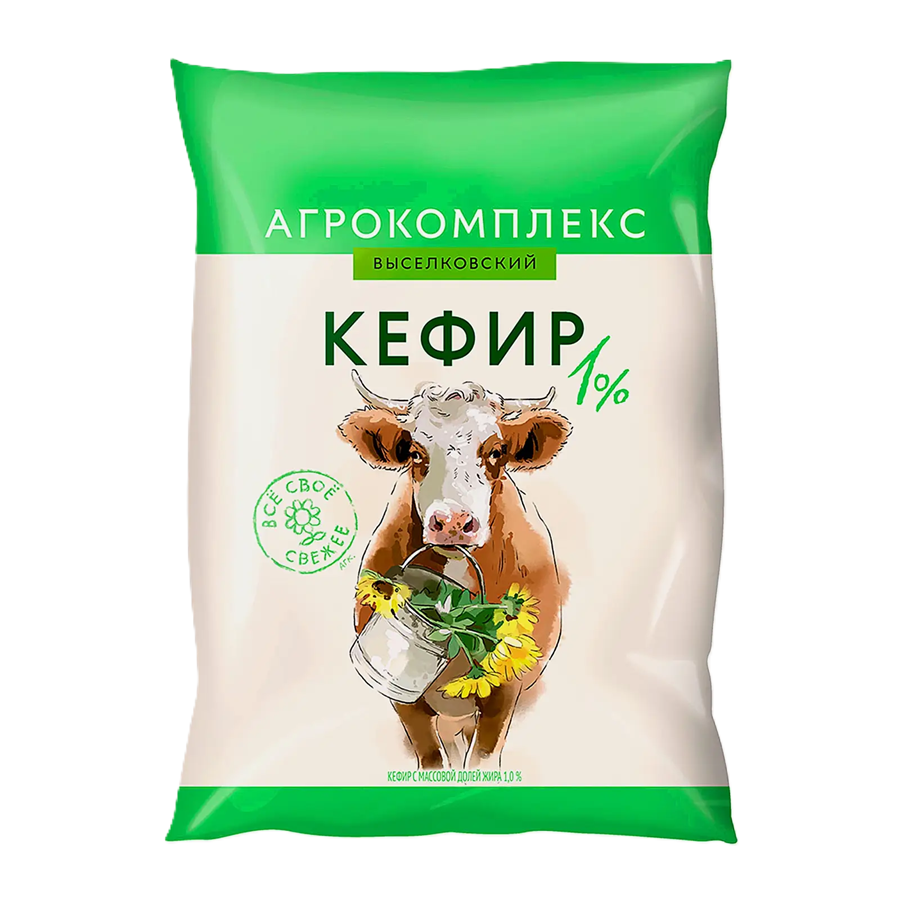 ЭЙСБЕР маркет Кефир Агрокомплекс 1% 900г