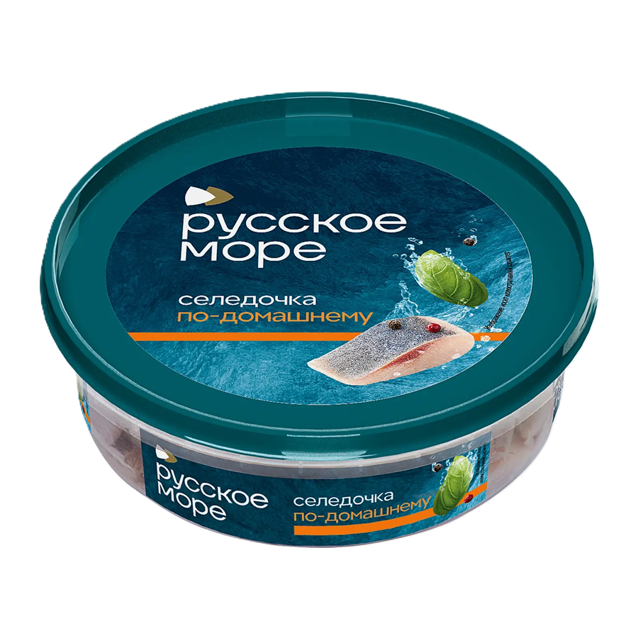 ЭЙСБЕР маркет Сельдь Русское море филе-кусочки по-домашнему в масле 400г