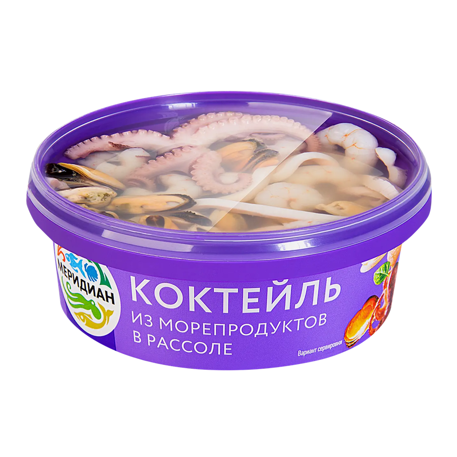 ЭЙСБЕР маркет Коктейль из морепродуктов Меридиан в рассоле 270г