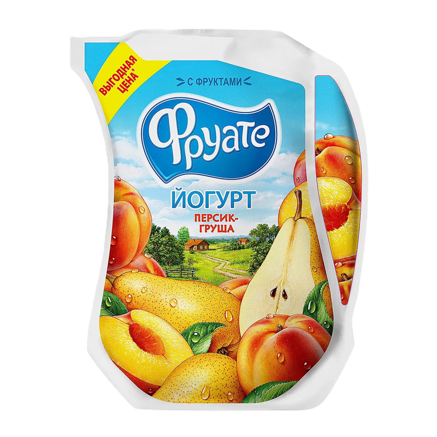 ЭЙСБЕР маркет Йогурт питьевой Фруате Персик груша 1.5% 950г