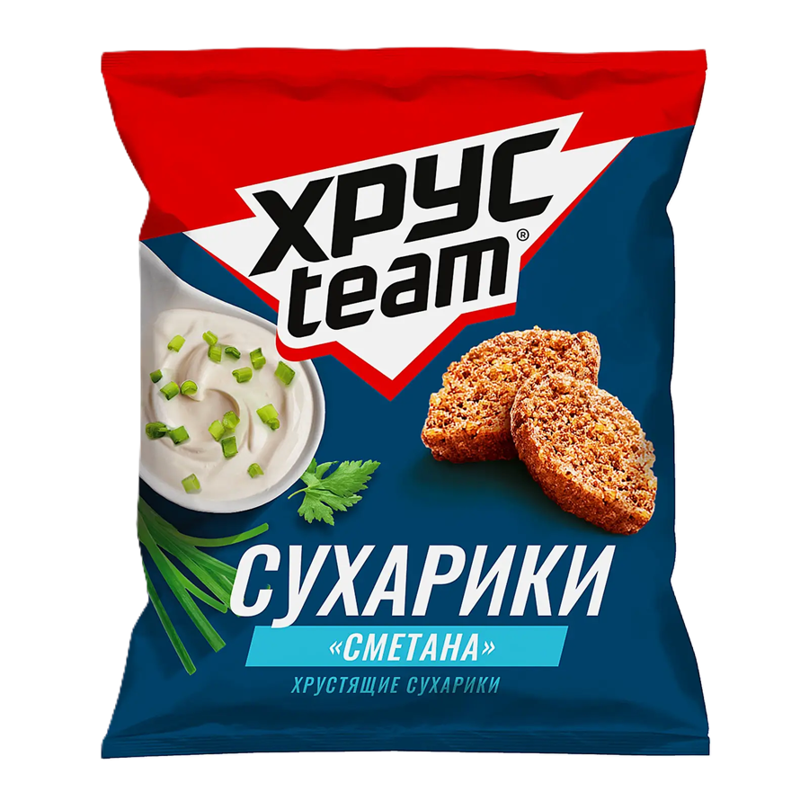 ЭЙСБЕР маркет Сухарики Хрусteam Сметана 40г