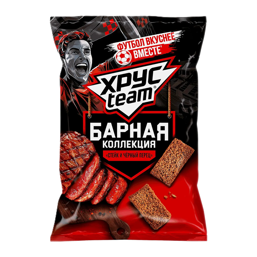 ЭЙСБЕР маркет Сухарики Хрустим Барные со вкусом стейк и перец 70г