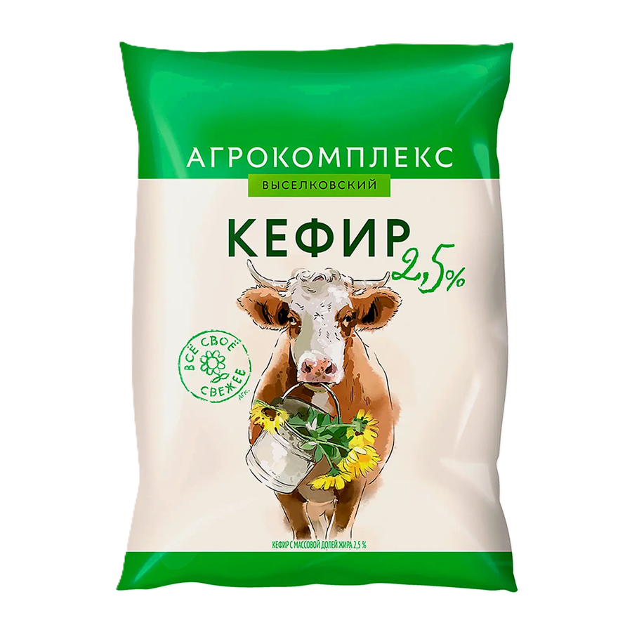ЭЙСБЕР маркет Кефир Агрокомплекс 2.5% 900мл