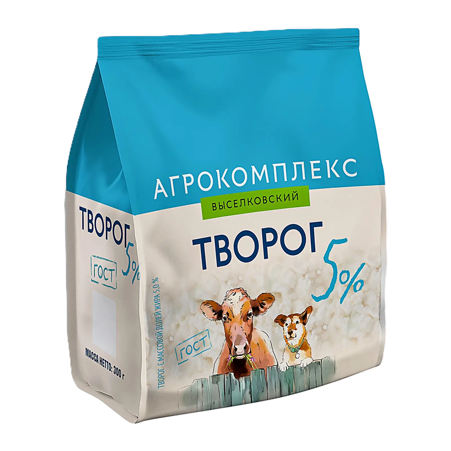 ЭЙСБЕР маркет Творог Агрокомплекс 5% 300г