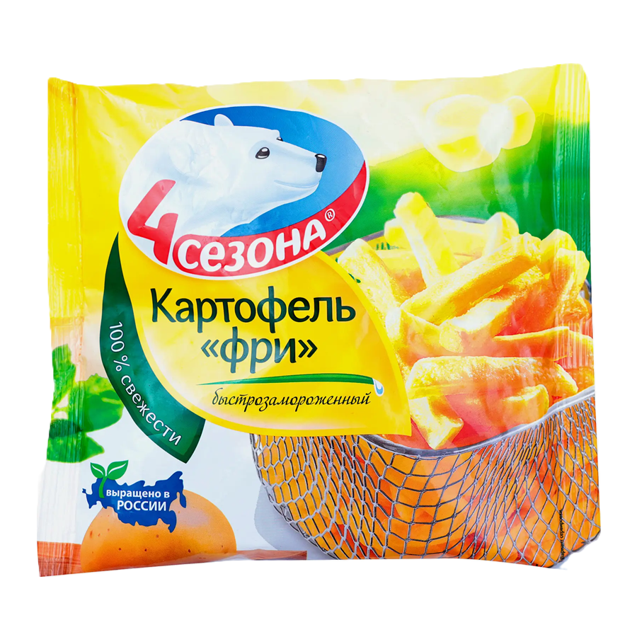 ЭЙСБЕР маркет Картофель Фри 4 Сезона быстрозамороженный 450г