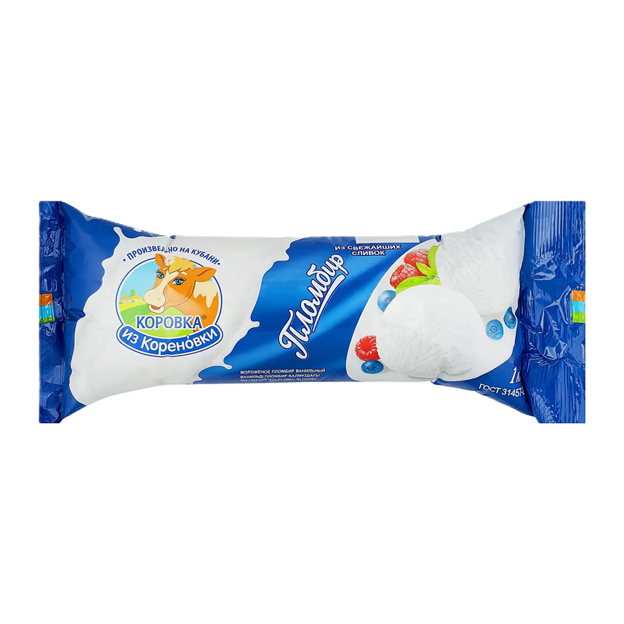 ЭЙСБЕР маркет Мороженое Коровка из Кореновки Пломбир 15% 1кг