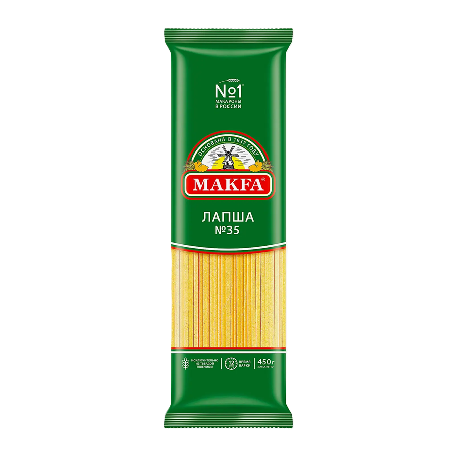 ЭЙСБЕР маркет Макароны Makfa Лапша длинная 450г