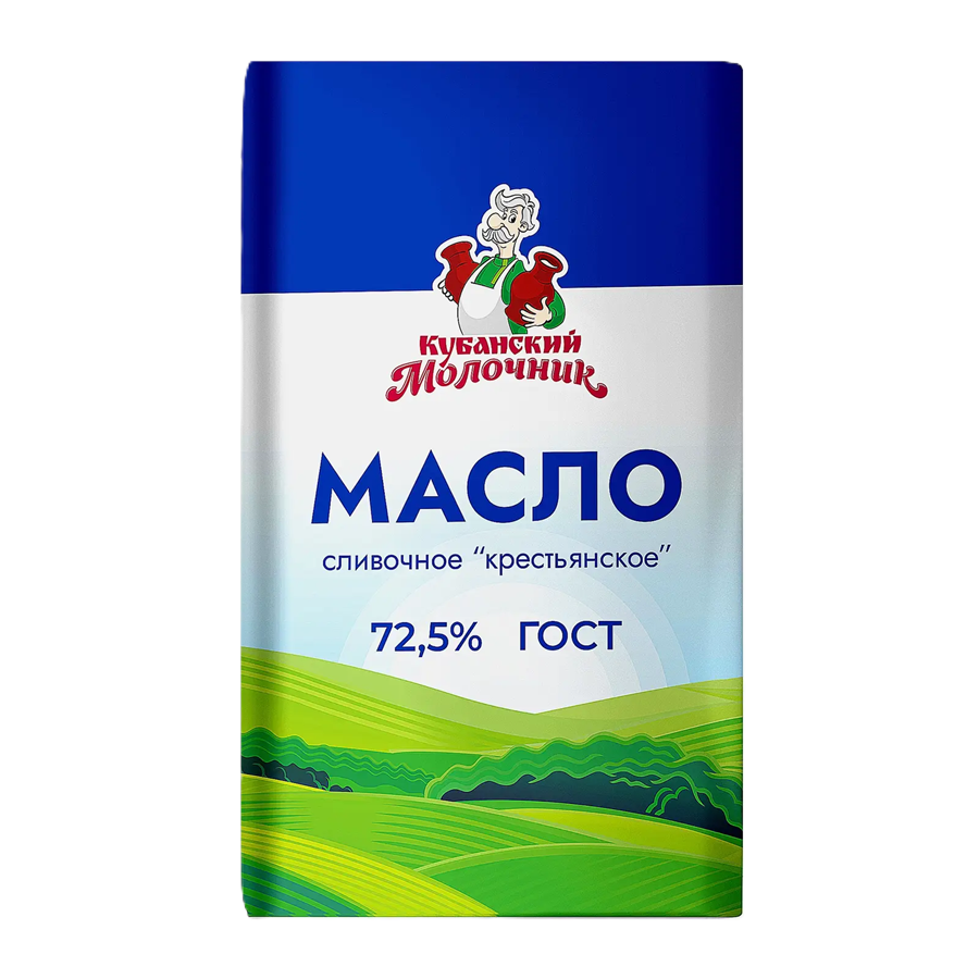 ЭЙСБЕР маркет Масло сливочное Кубанский молочник 72.5% 170г