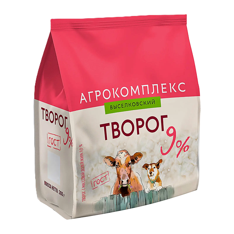 ЭЙСБЕР маркет Творог Агрокомплекс 9% 300г
