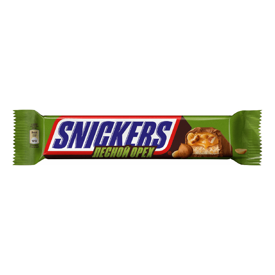ЭЙСБЕР-Шоколадный батончик Snickers с лесным орехом 81 г - купить в ЭЙСБЕР маркет