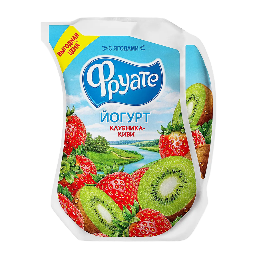 ЭЙСБЕР маркет Йогурт питьевой Фруате Клубника киви 1.5% 950мл