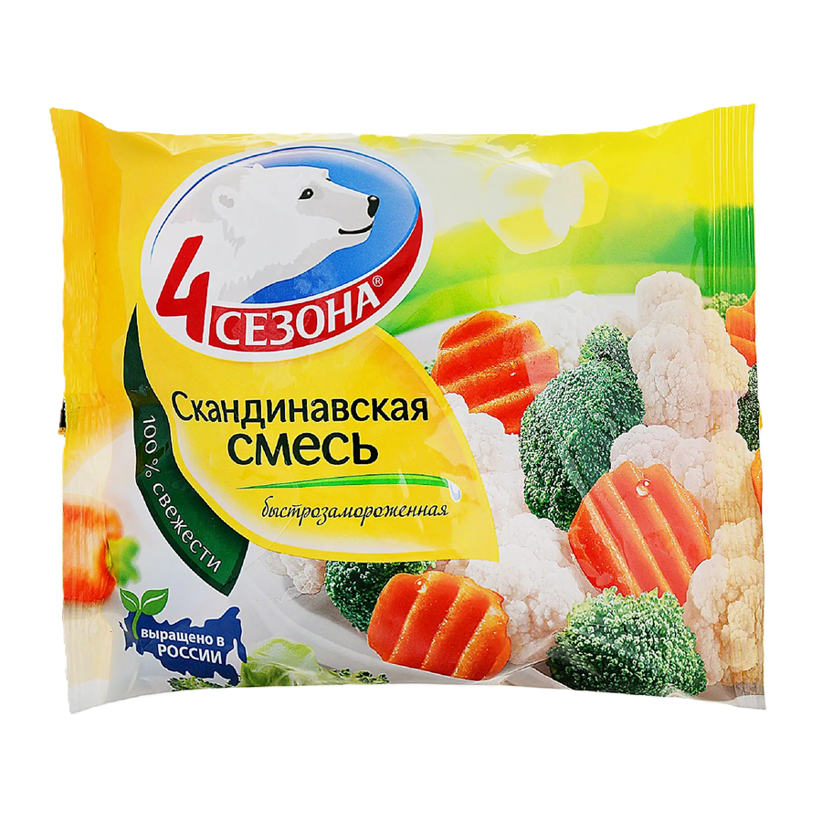 ЭЙСБЕР маркет Скандинавская смесь 4 Сезона быстрозамороженная 400г