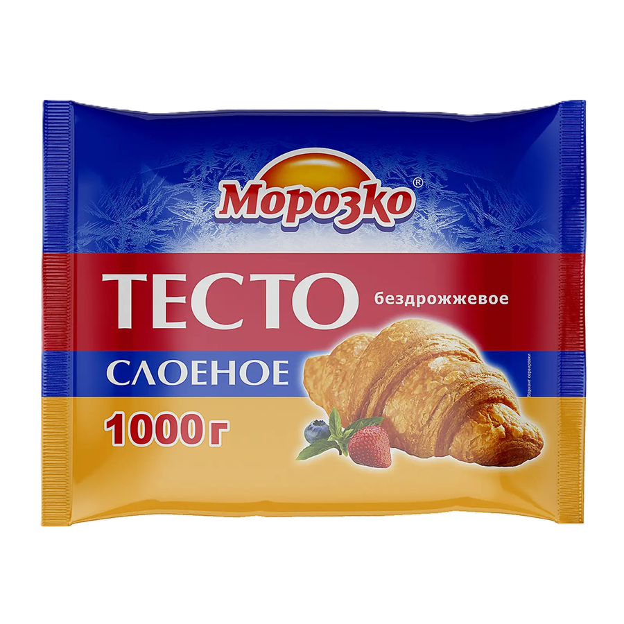 ЭЙСБЕР маркет Тесто слоеное Морозко бездрожжевое 1кг