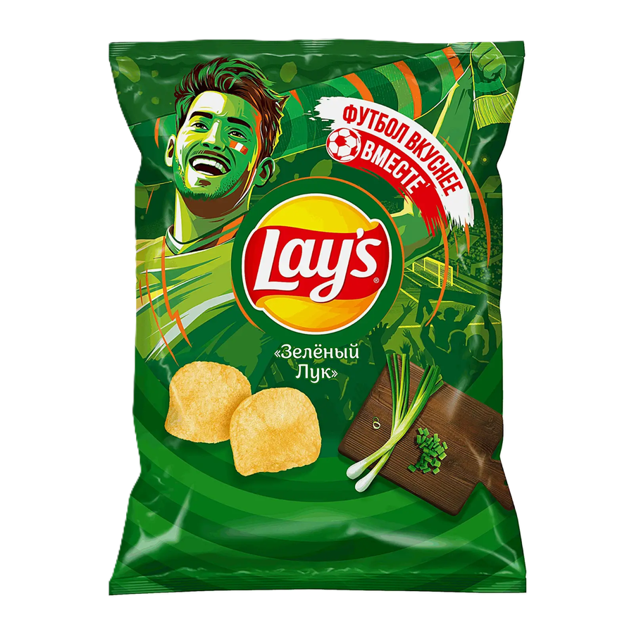 ЭЙСБЕР маркет Чипсы Lays Зелёный лук 140г
