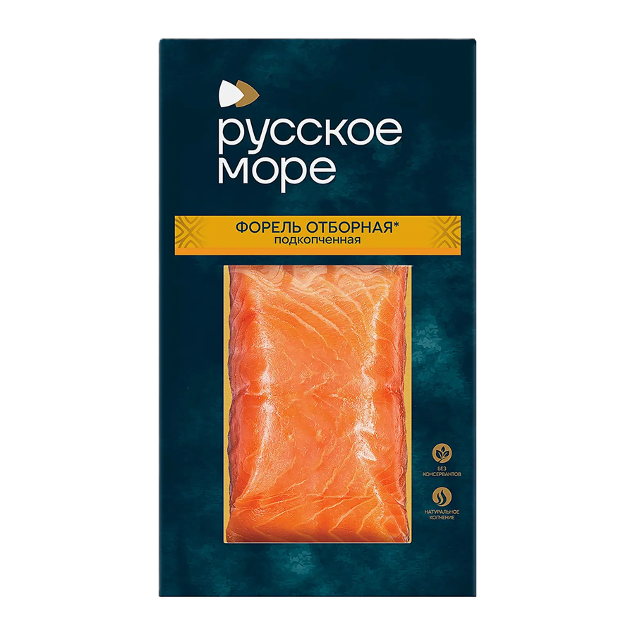 ЭЙСБЕР маркет Форель Русское море филе-кусок подкопченный 200г