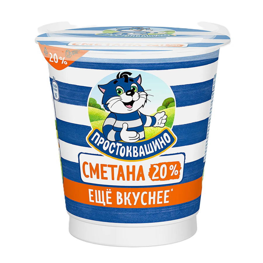 ЭЙСБЕР маркет Сметана Простоквашино 20% 300г