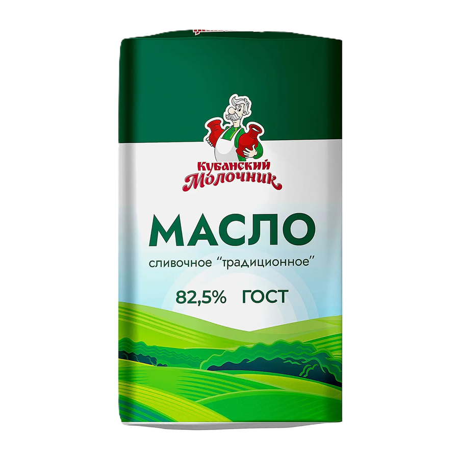 ЭЙСБЕР маркет Масло сливочное Кубанский молочник 82.5% 170г