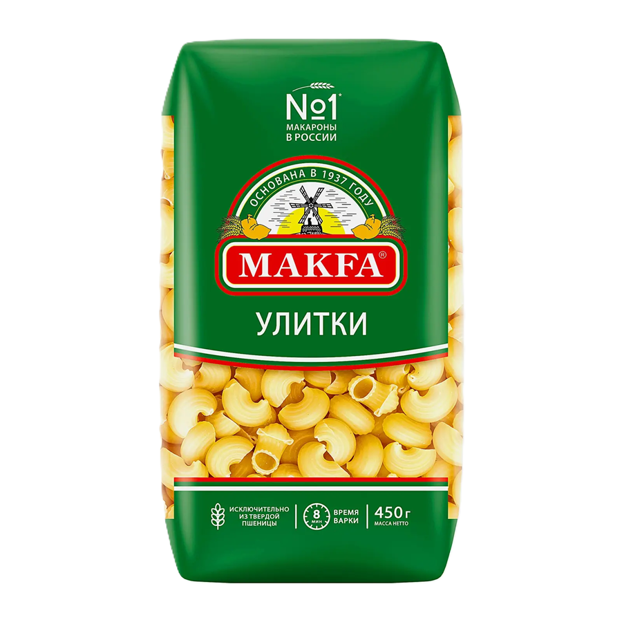 ЭЙСБЕР маркет Макароны Makfa Улитки 450г