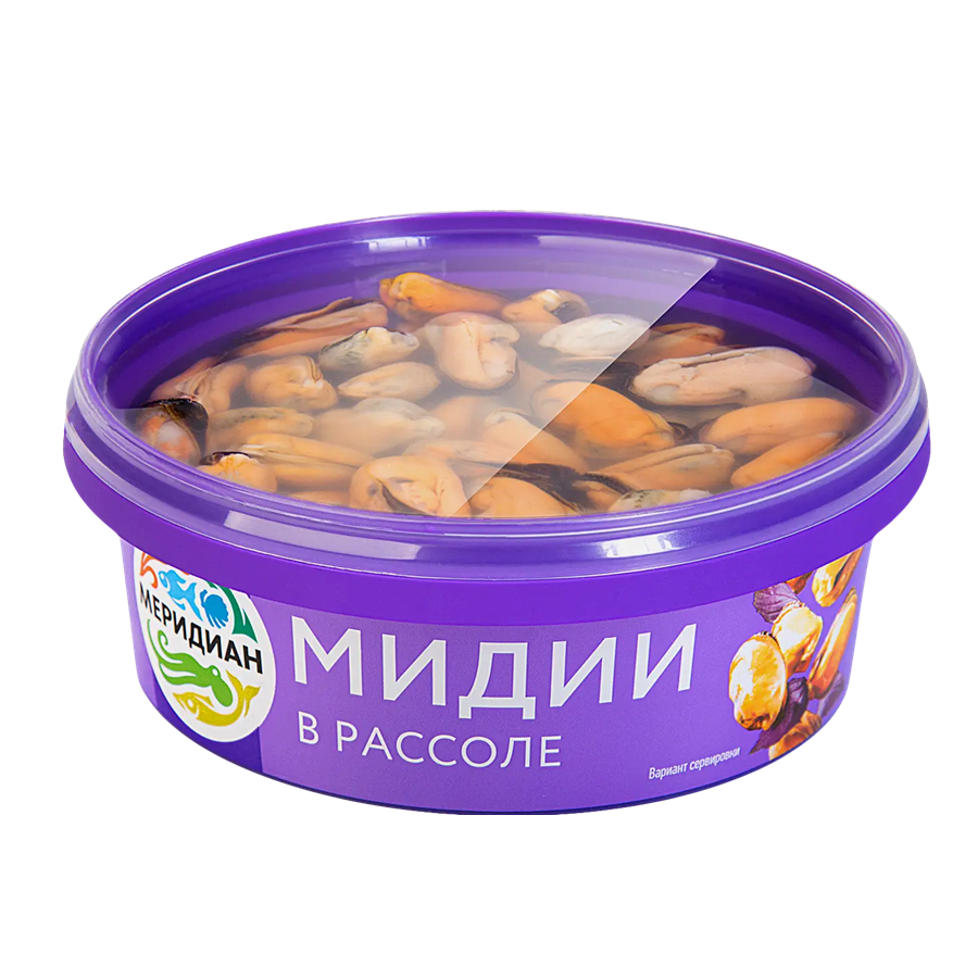 ЭЙСБЕР маркет Мидии в рассоле Меридиан 270г