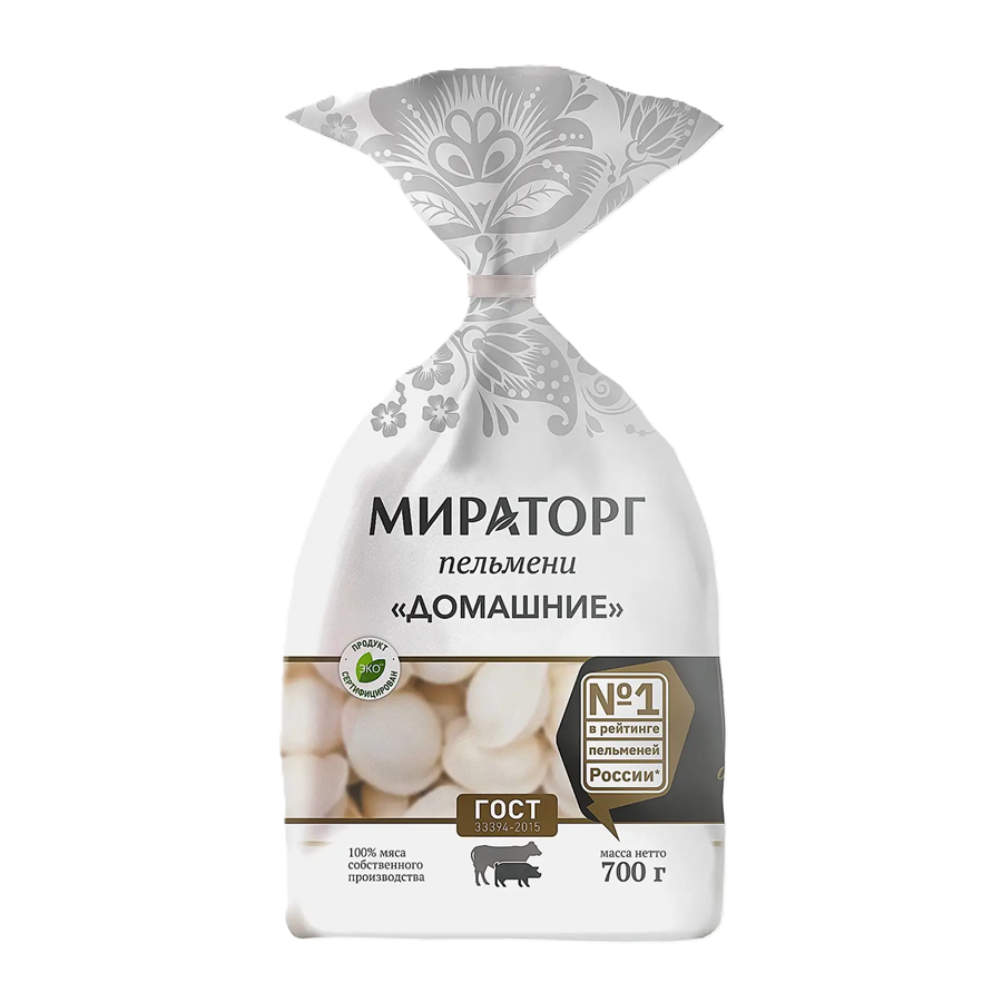 ЭЙСБЕР маркет Пельмени Мираторг Домашние 700г