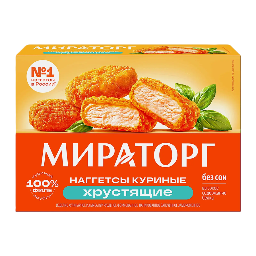 ЭЙСБЕР маркет Куриные наггетсы хрустящие Мираторг 250г